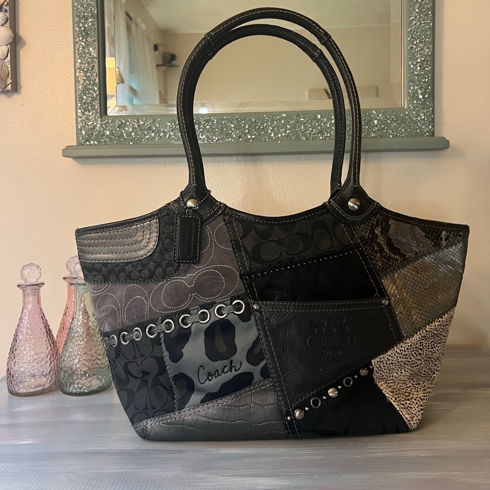 Multi print Coach Shoulder Purse